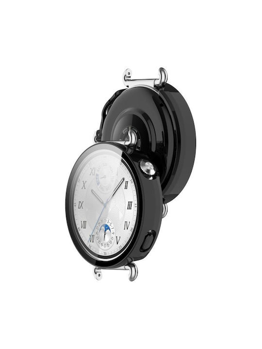 Пластмасов Калъф със Стъкло в Черен цвят за Huawei Watch GT 6 41mm