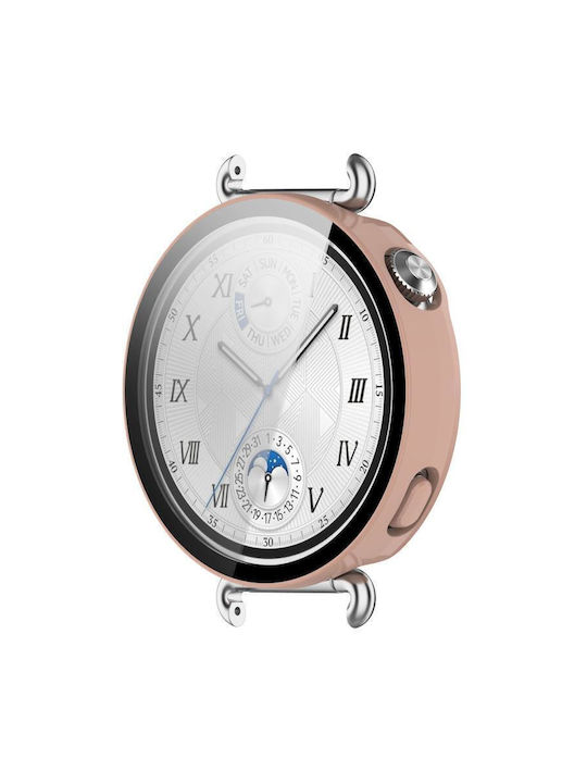 Πλαστική Θήκη με Τζαμάκι σε Ροζ χρώμα για Huawei Watch GT 6 41mm