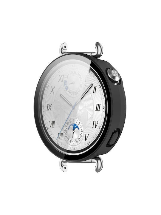 Πλαστική Θήκη με Τζαμάκι σε Μαύρο χρώμα για Huawei Watch GT 6 41mm