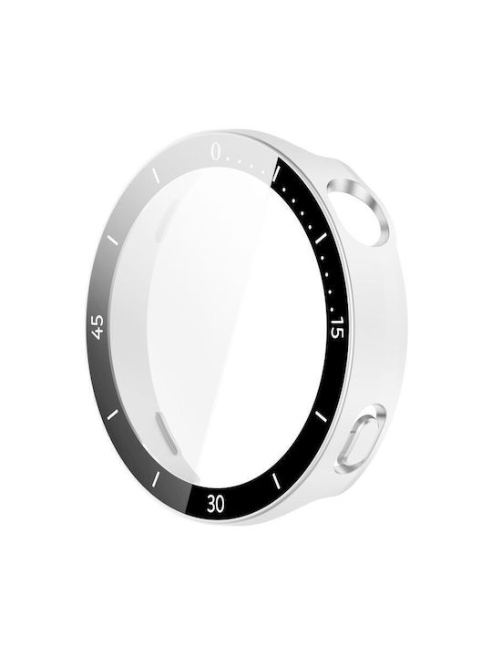 Πλαστική Θήκη με Τζαμάκι σε Λευκό χρώμα για Huawei Watch GT 6 41mm