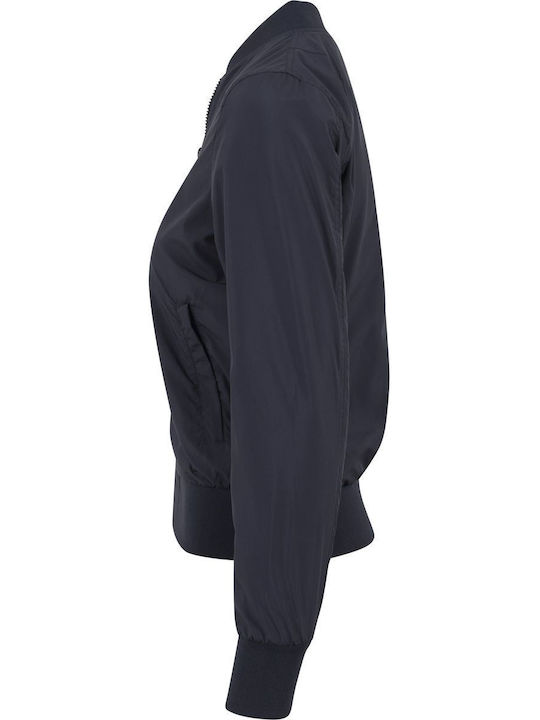 TB1217 Κοντό Γυναικείο Bomber Jacket Navy Μπλε
