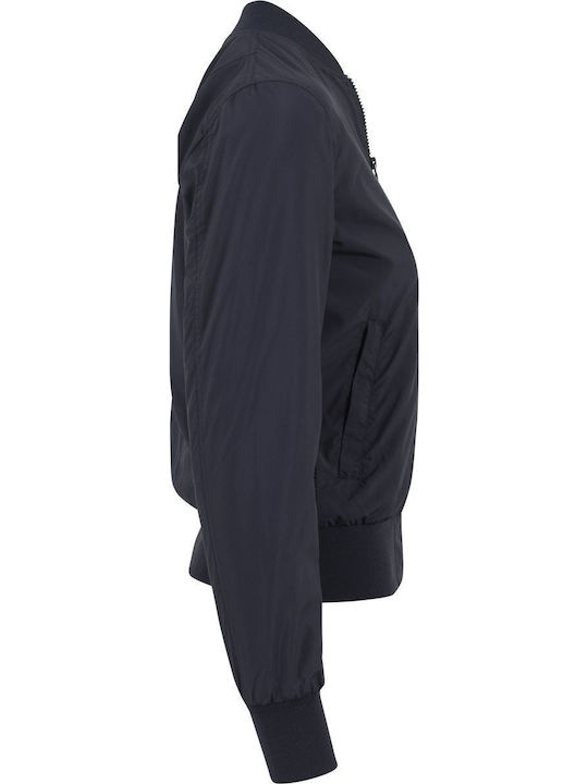 TB1217 Κοντό Γυναικείο Bomber Jacket Navy Μπλε