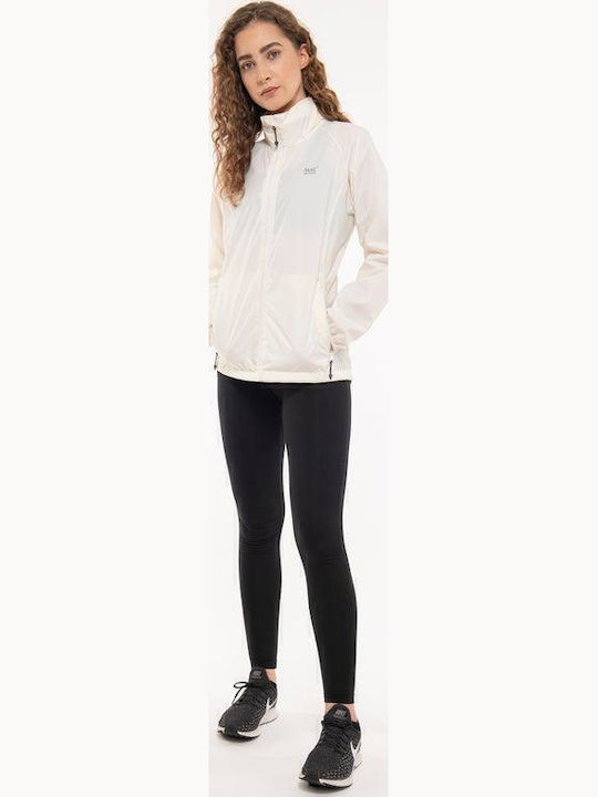 Origin 2 Women's Running Short Puffer Jacket for Spring or Autumn White