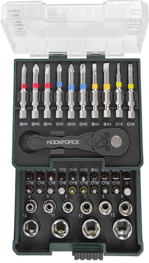 Rockforce Set de chei tubulare și clichet 41buc