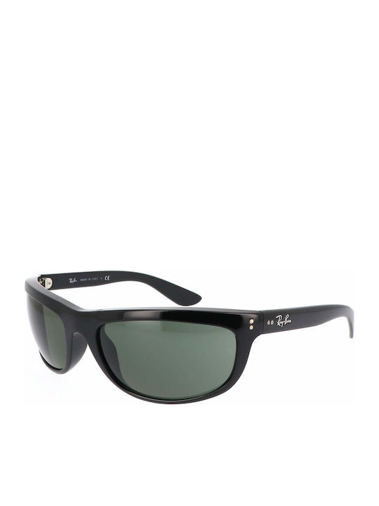 Ray Ban Herren Sonnenbrillen mit Schwarzem Horn umrandetem Rahmen und Grünen Gläsern RB4089/601