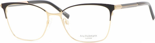 Ana Hickmann Women's Metal Prescription Eyeglass Frame Black AH1364 09A