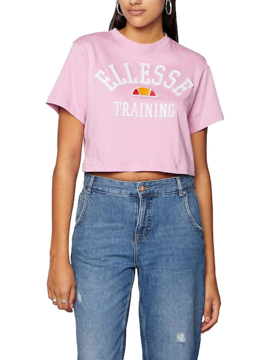 Impara Women's Summer Crop Top Cotton Short Sleeve Lilacc