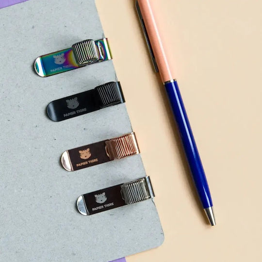 Papier Tigre Pen Holder Pink Gold – Κλιπ Στήριξης Στυλό