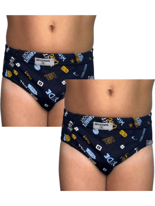 Biyo Set of Kids' Briefs Navy Blue 2pcs