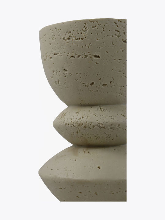 InTheBox EQUINOX Candle Holder Polyresin in Beige Color 10x10x20cm