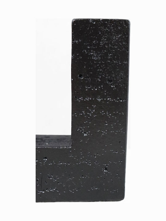 InTheBox FLUX Κηροπήγιο Πολυρητίνης σε Μαύρο Χρώμα 12x4x16εκ.