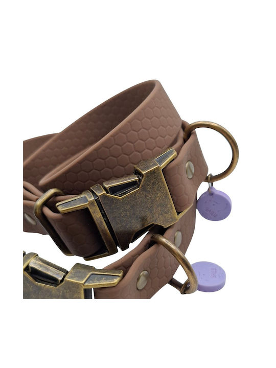 Κολάρο Σκύλου Hexa Brown Urban Ρυθμιζόμενο Περιλαίμιο Bailu M 30 45 Πλάτος 2cm Kafe