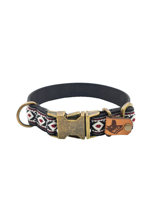 Dog Collar Tribal Urban Adjustable Fabric Collar Bailu Xs 22 34cm Neck Diameter Width 2cm Red
