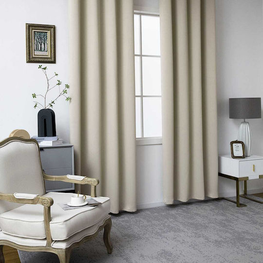 Beauty Home Verdunkelung mit Grommets Beiges 140x270cm