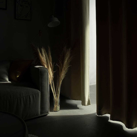 Beauty Home Κουρτίνα Συσκότισης με Τρουκς Μπεζ 140x270εκ.