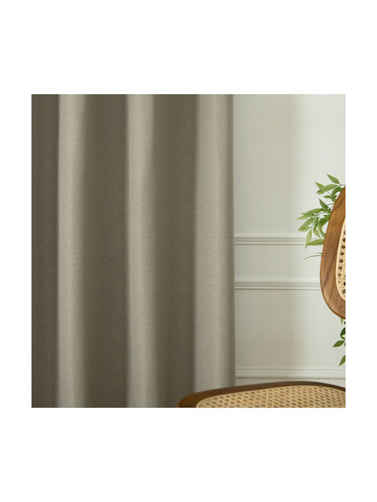 Beauty Home Κουρτίνα Συσκότισης με Τρουκς Μπεζ 140x270εκ.