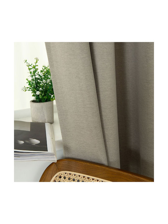 Beauty Home Κουρτίνα Συσκότισης με Τρουκς Μπεζ 140x270εκ.