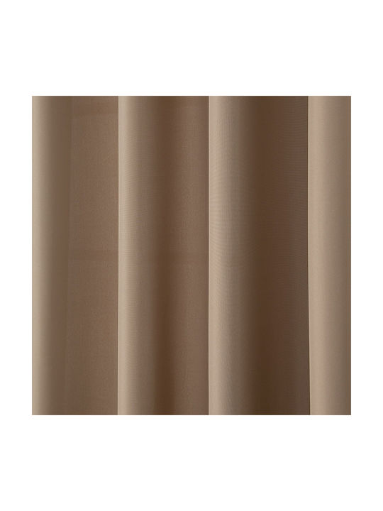 Beauty Home Κουρτίνα με Τρουκς Μπεζ 140x270εκ.