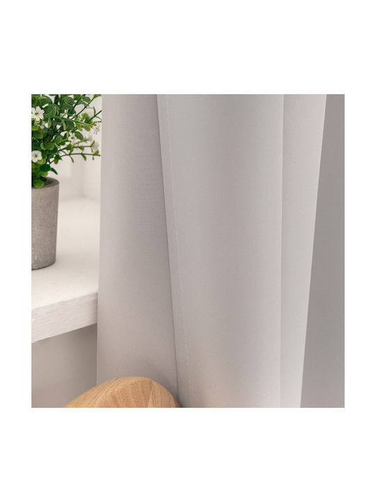 Beauty Home Κουρτίνα με Τρουκς Γκρι 140x270εκ.