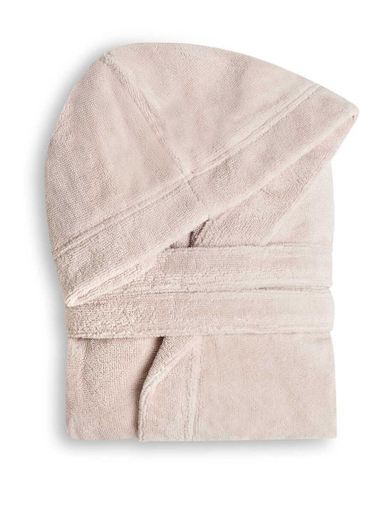 Cannon Bathrobe with Hood Powder Pink 300gr/m²