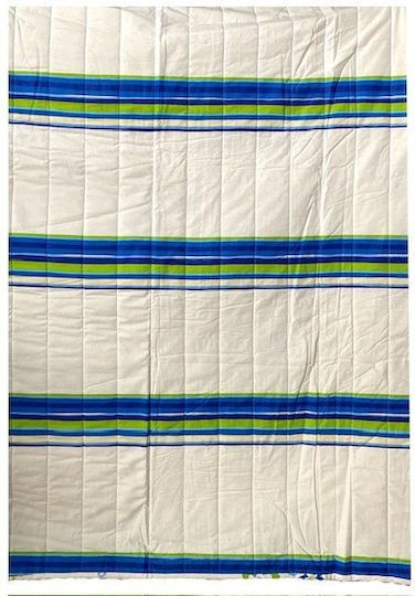 Beauty Home Κουβερλί Διπλό Μπλε-λευκό 200x230cm