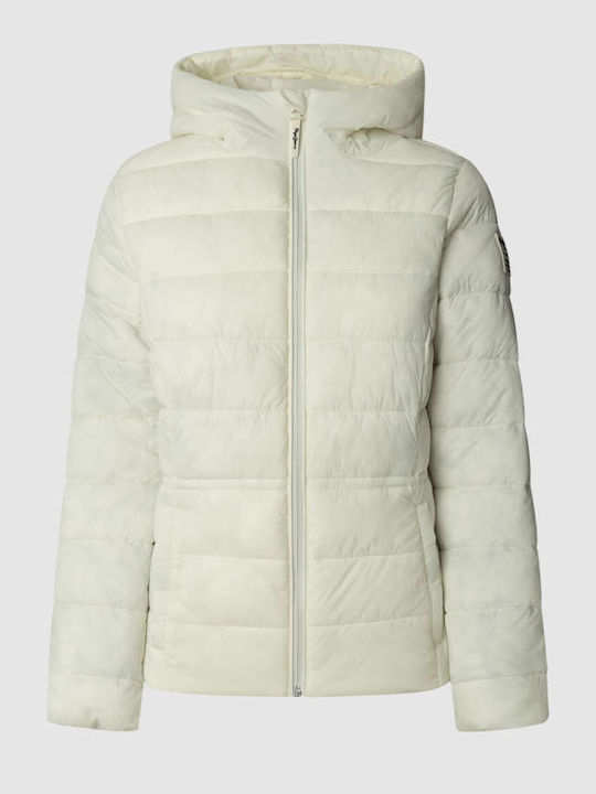 Damen Puffer Jacke für Winter Weiß