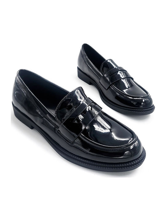 Λουστρίνι Γυναικεία Loafers σε Μαύρο Χρώμα