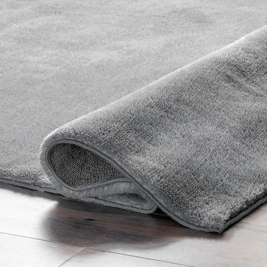 Saray Home Deluxe Anti-slip Rug Rectangular Furry Gray