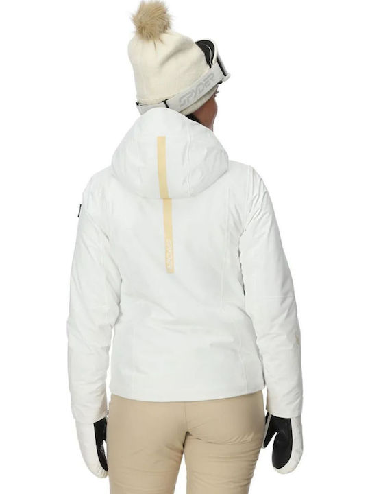 Spyder 38SD075334-WHT Γυναικείο Μπουφάν για Σκι & Snowboard Λευκό