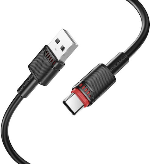 Borofone USB 2.0 Cable USB-C male - USB-A 18W Λευκό 1m tt101797