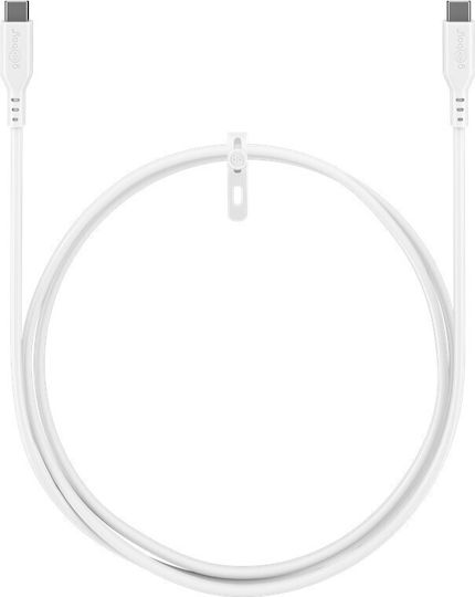 Goobay USB 2.0 Cable USB-C male - USB-C 60W PD Λευκό 1.5m 77743