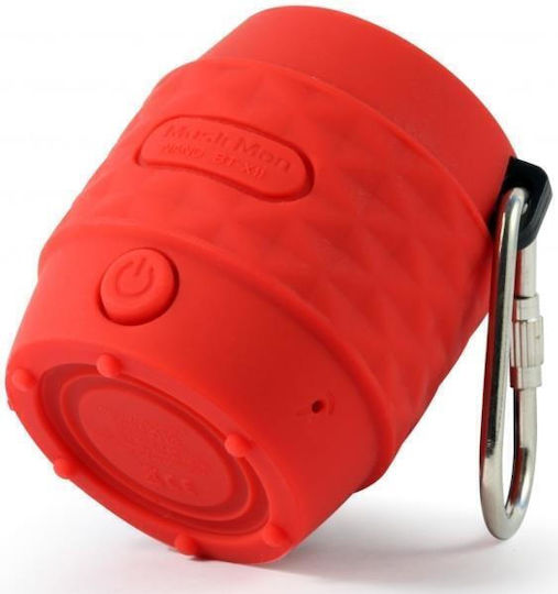 Technaxx MusicMan NANO Bluetooth Soundstation waterproof BT Bluetooth Speaker 3W with Battery Life up to 4 hours Red