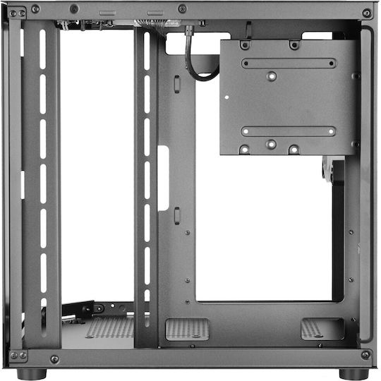 Tacens MARS MC-3TLITE Gaming Mini-Turm Computergehäuse mit Seitenfenster und ARGB-Beleuchtung Schwarz