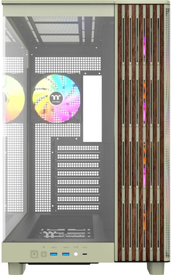 Thermaltake View 380 XL WS ARGB Gaming Middle Tower Carcasă Calculator cu Fereastră Laterală Matcha verde
