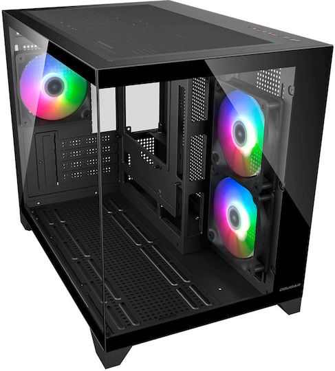 Cougar FV150 MINI Gaming Mini Tower Computer Case with Side Window Black
