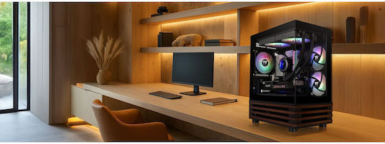 Thermaltake View 170 WS ARGB Gaming Mini Tower Κουτί Υπολογιστή με Πλαϊνό Παράθυρο Μαύρο