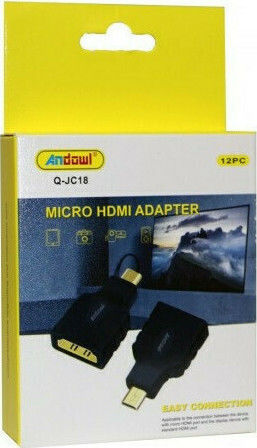 Andowl Q-jc18 Μετατροπέας micro HDMI male σε micro HDMI female 12τμχ