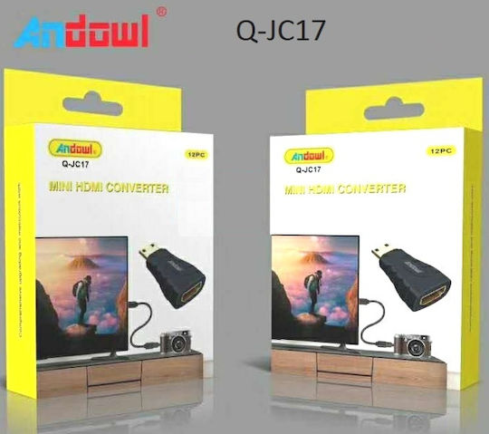 Andowl Q-jc17 Convertor HDMI masculin în HDMI feminin 12buc