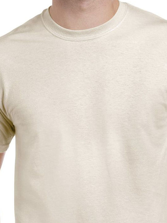 Gildan 2000 Ανδρικό Διαφημιστικό T-shirt Κοντομάνικο Natural