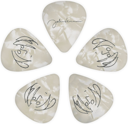 D'addario 1cwh4-01jl John Lennon Signature Picks Medium Packaging 10 Pieces