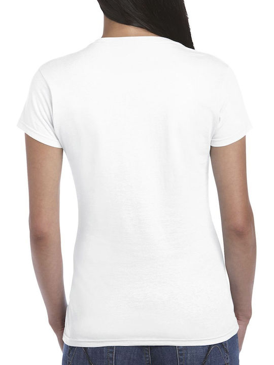 Gildan Γυναικείο Διαφημιστικό T-shirt Κοντομάνικο White