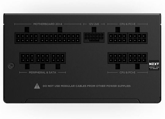 NZXT C750 Gold 750W Black Computer Power Supply Full Modular