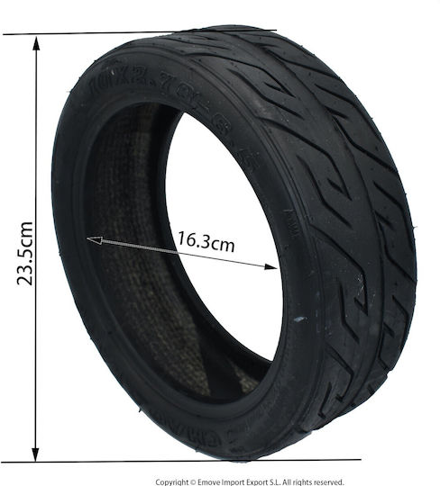Anvelopă Tubeless Scutere Electrice Covered Wheel 10×2.7×6.5 255×70