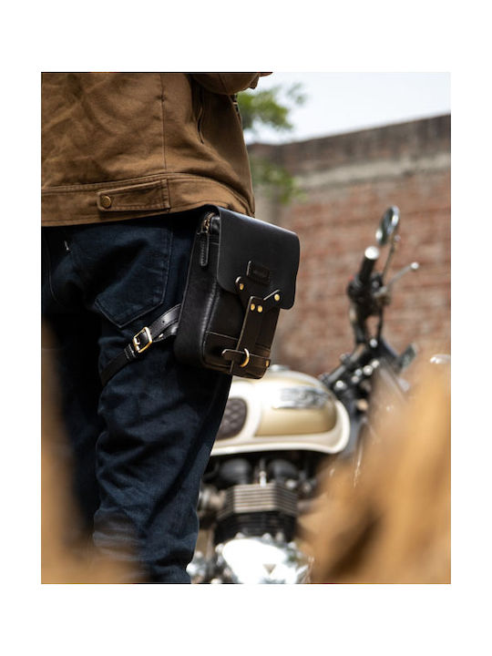 Trip Machine Leather Thigh Bag Leg Bag Black