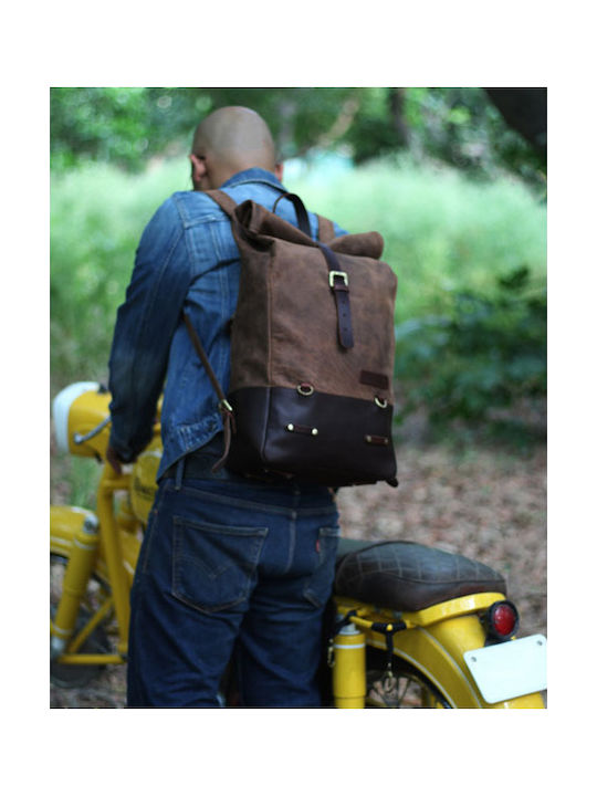 Trip Machine Rucsac Valiză Motocicletă Backpack Saddlebag 15 Litri Maro Tutun