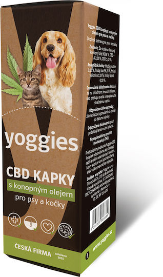 Φυτικές Σταγόνες Κάνναβης 3 2% Σκύλους Γάτες Yoggies 10 Ml