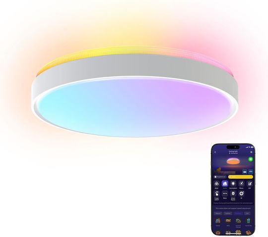 Govee Smart Πλαφονιέρα Οροφής 38εκ. Λευκή με Ενσωματωμένο LED