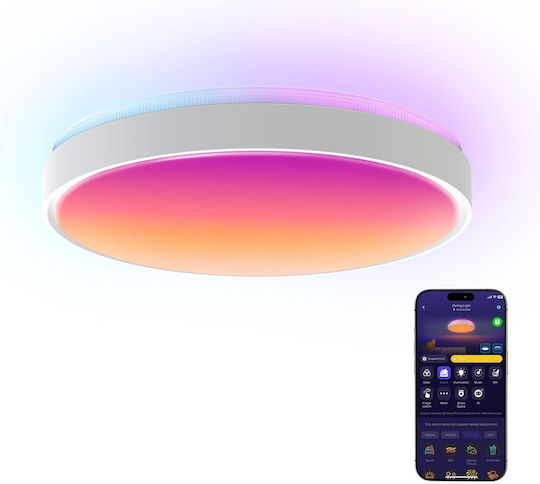 Govee Smart Πλαφονιέρα Οροφής 38εκ. Λευκή με Ενσωματωμένο LED