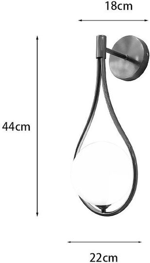 Pakketo Modern Wall Lamp with G9 Lamp Bulb Base Gold 16x12cm