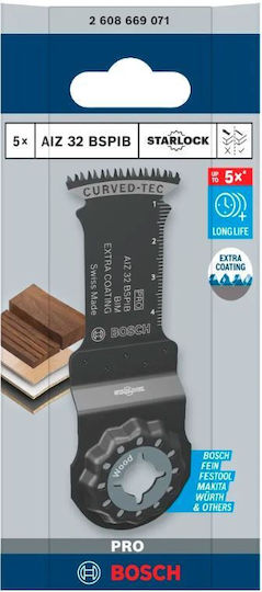 Bosch Pro Aiz 32 Bspib Multitool Blade 32 x 50 mm 5 Pieces 2608669071